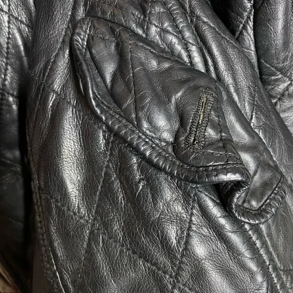 Vintage Burberry Leather Jacket - Picture 9 of 10